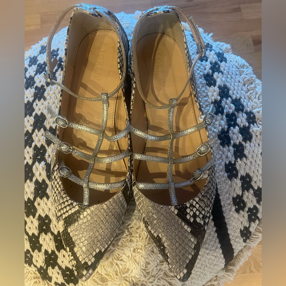 J. Crew Silver Strappy Women's Shoes